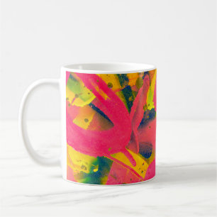 Caneca De Café Grafite colorido. Artarte de abstrato de encerrame