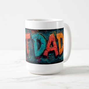 Caneca De Café Grafite de Arte Dinâmica e Colorida em Rua "Melhor