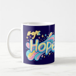 Caneca De Café Grafite de Esperança Colorida - Estética Brilho Y2