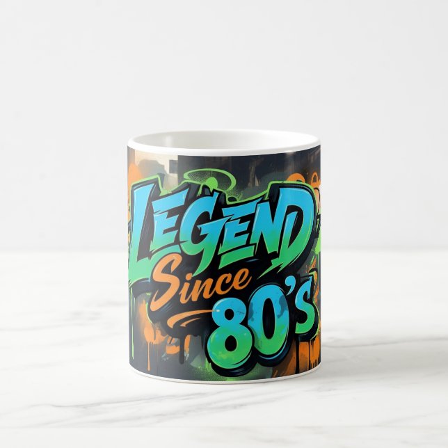 Caneca De Café Grafite Estilo "Legenda Desde anos 80" (Centro)