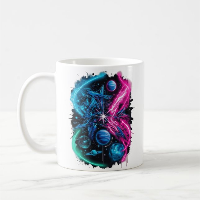 Caneca De Café Grafite galático - Arte de rua (Esquerda)