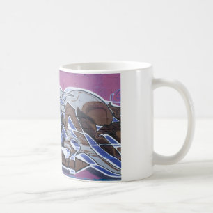 Caneca De Café Grafites azuis do Bonehead