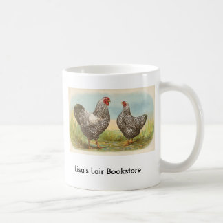 Caneca De Café Graham - galinhas atadas prata de Wyandotte