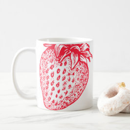 Caneca De Café Grama de Morango Vermelho