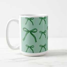 Caneca De Café Grama elegante de arco verde-esverdeado Mug