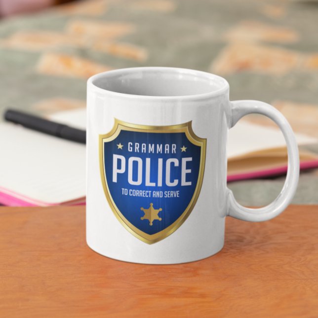 Caneca De Café Gramática da Polícia Engraçado (grammar police teacher funny mug)