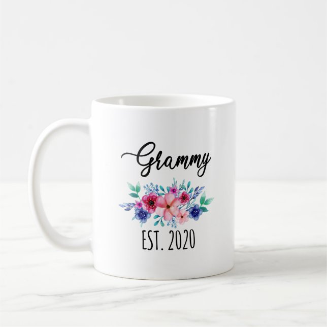 Caneca De Café Grammy Mug, presente para Grammy, Grammy Est. 2020 (Esquerda)