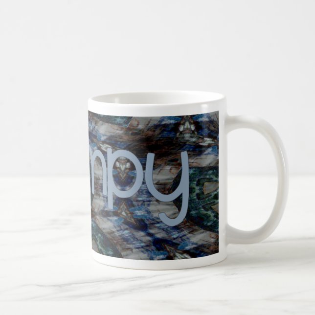Caneca De Café Grampy Abstrato azul (Direita)