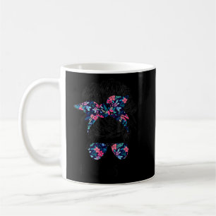 Caneca De Café Grams Life Messy Hair Bun Flor Women's Da