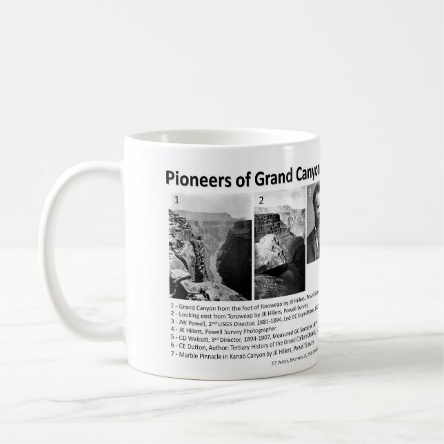 Caneca De Café Grand Canyon eu - Pioneiros da geologia (Esquerda)