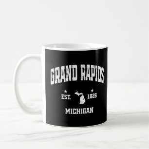 Caneca De Café Grand Rapids Michigan MI Vintage Flag Athletic Thr