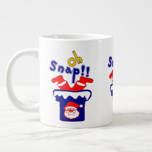 Caneca De Café Grande 🎅 تOh! Papais noeis desajeitados presos em uma ch