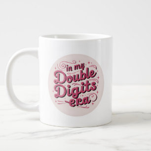 Caneca De Café Grande 10.º aniversário personalizado - Na minha era de d
