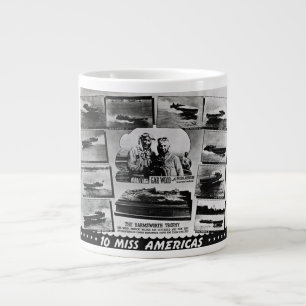 Caneca De Café Grande 10 Miss Américas Gar Wood e Orlin Johnson