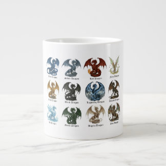 Caneca De Café Grande 12 Dragons