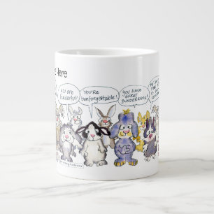 Caneca De Café Grande 19 Caricatura Coelhos Coelhos Coelhinhos Coelhos P