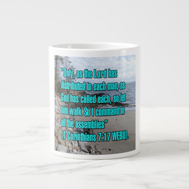 Caneca De Café Grande 1 Corinthians 7:17 WEBU Mug (Frente)