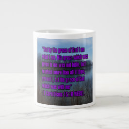 Caneca De Café Grande 1 Coríntios 15:10 WEBU Mug
