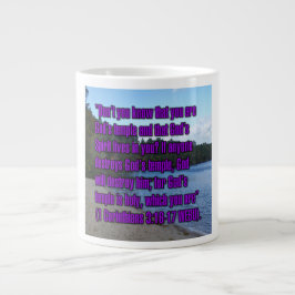 Caneca De Café Grande 1 Coríntios 3:16-17 WEBU Mug