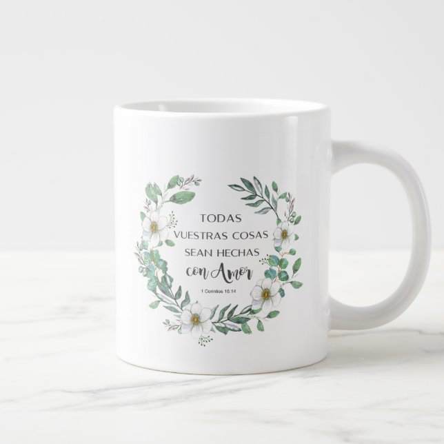 Caneca De Café Grande 1 Corintios mug (Direita)