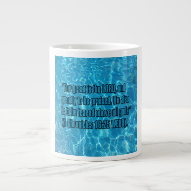 Caneca De Café Grande 1 Crônicas 16:25 WEBU Mug (Frente)