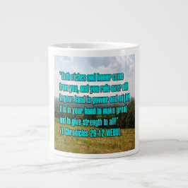 Caneca De Café Grande 1 Crônicas 29:12 WEBU Mug