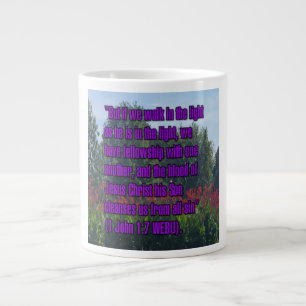 Caneca De Café Grande 1 João 1:7 WEBU Mug