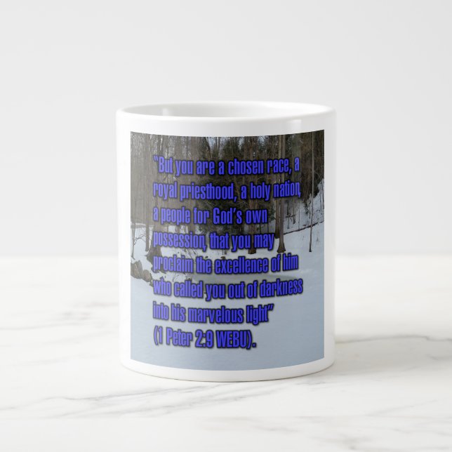 Caneca De Café Grande 1 Pedro 2:9 WEBU Mug (Frente)