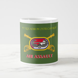 CANECA DE CAFÉ GRANDE 1RUA SQUADRON 75TH CAVALRY 101RUA AIRBORNE MUG