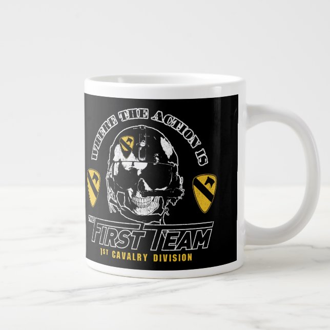Caneca De Café Grande 1st Cavalry Division (Direita)