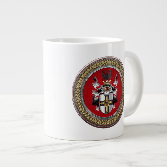 Caneca De Café Grande [200] Casaco de armas da Ordem Teutônica (Frente Esquerda)