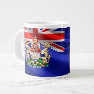 Caneca De Café Grande [200] Casaco de armas históricas de Hong Kong 195