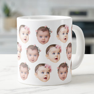 Caneca De Café Grande 20 Oz Jumbo Baby Face 2 Photos Specialty