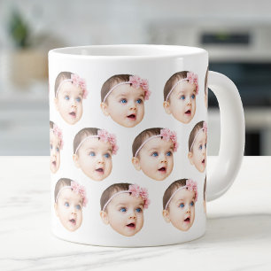 Caneca De Café Grande 20 Oz Jumbo Baby Face Fotografias Especialmente