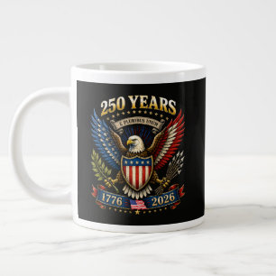 Caneca De Café Grande 250 Anos América 1776 2026 250º Aniversário 