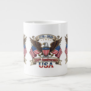 Caneca De Café Grande 250 Anos Americano 250º Aniversário do 4 de Julho