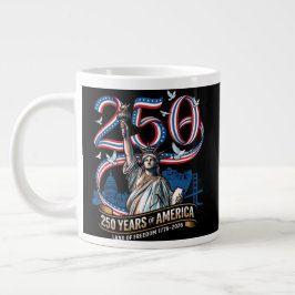 Caneca De Café Grande 250 anos da américa aniversário 1776 2026