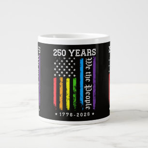 Caneca De Café Grande 250 Anos de Aniversário de 250 anos EUA LGBT Pr