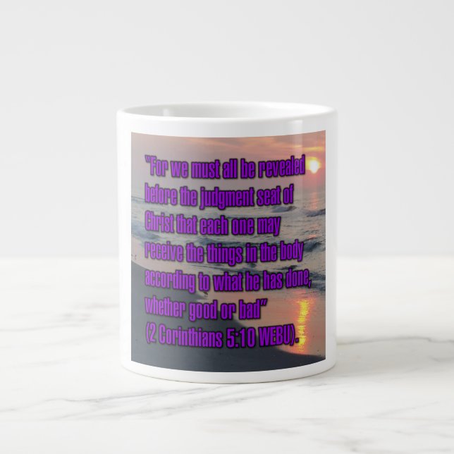 Caneca De Café Grande 2 Corinthians 5:10 WEBU Mug (Frente)
