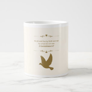 Caneca De Café Grande 2 Corinthians 5:7 Caneta Especial
