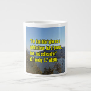 Caneca De Café Grande 2 Timóteo 1:7 WEBU Mug