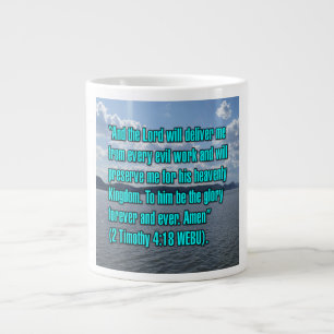 Caneca De Café Grande 2 Timóteo 4:18 WEBU Mug