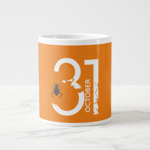 Caneca De Café Grande 31 de outubro Dia das Bruxas de Aranha Negra