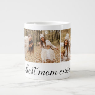 Caneca De Café Grande 3 Fotocolagem Melhor Mãe De Todos