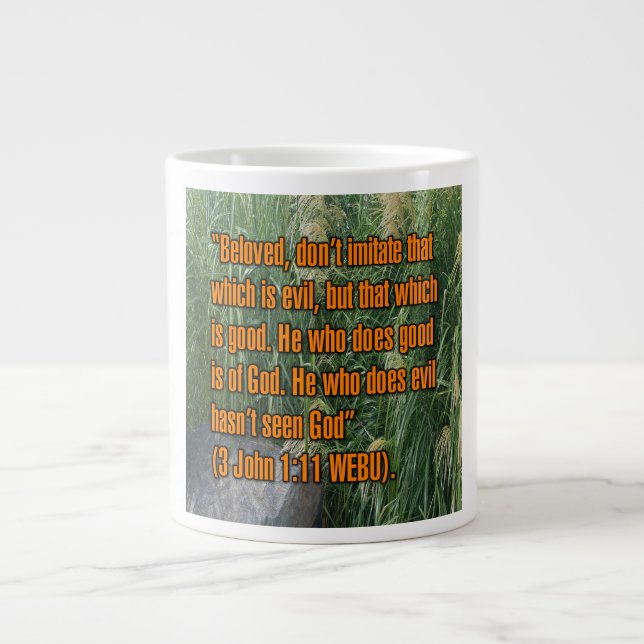 Caneca De Café Grande 3 João 1:11 WEBU Mug (Frente)