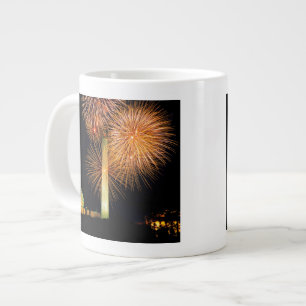 Caneca De Café Grande 4 de julho, Firework Display, Skyline