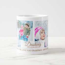 Caneca De Café Grande 4 Fotos Dando um Pulinho na Neve Natal Avô