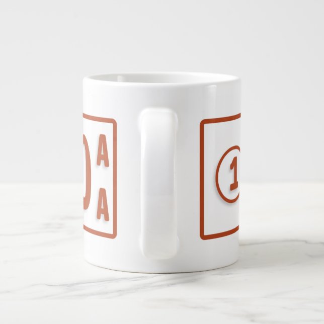 Caneca De Café Grande 4 quilos de táxi Addis ababa Jumbo Mug (Traseira)