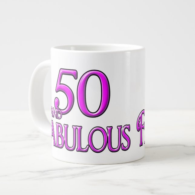 CANECA DE CAFÉ GRANDE 50 E FABULOSO (Frente Esquerda)