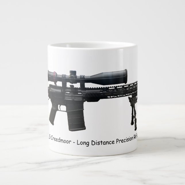 Caneca De Café Grande 6.5 Creedmoor - Long Distance Precision Rifle (Frente)